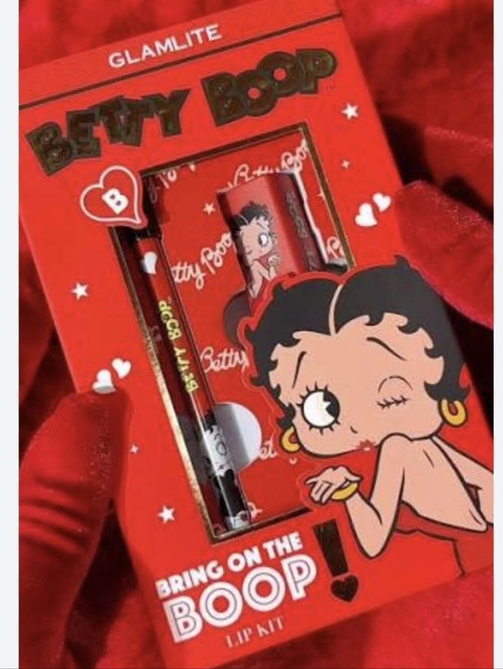Glamite x Betty Boop RARE Bring On The Boop Lip Kit NWT